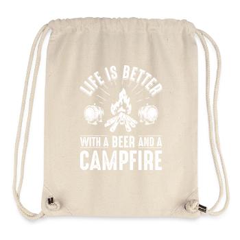 Campfire Beer Night Graphic - Stanley/Stella Recycled Gym Bag - natural - Front