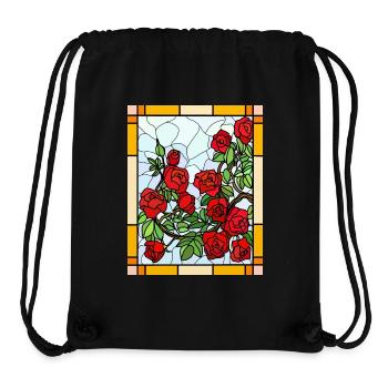 Glasmalerei Rosen - Stanley/Stella recycelter Gym Bag - Schwarz - Vorne