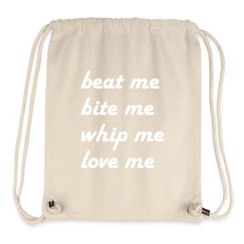 beat me me whip me - Sac à cordon recyclé Stanley/Stella - blanc naturel - Devant