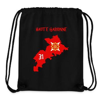 Haute Garonne - Sac à cordon recyclé Stanley/Stella - noir - Devant