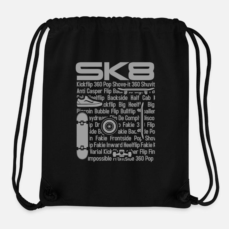 SK8 skate - Stanley/Stella Recycled Gym Bag - black