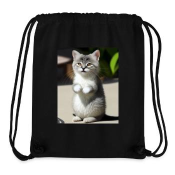 white persian cat - Stanley/Stella Recycled Gym Bag - black - Front