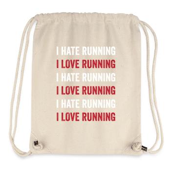 I Love Running - I Hate Running - Stanley/Stella Recycled Gym Bag - natural - Front