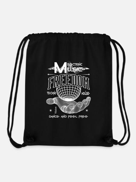 Techno House Vision - Stanley/Stella recycelter Gym Bag - Schwarz