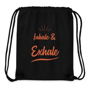 Inhale & Exhale Saying - Stanley/Stella Recycled Gym Bag - black - Front