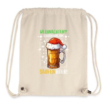 Weihnachten Bier Saufen Alkohol Prost Lustig Humor - Stanley/Stella recycelter Gym Bag - Naturweiß - Vorne