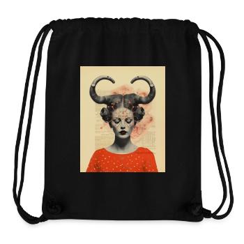 Steinbock Collage Kunst Astrologie - Stanley/Stella recycelter Gym Bag - Schwarz - Vorne