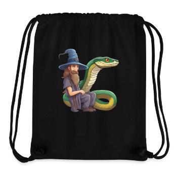 Zauberer Schlange Anakonda snake Natter Boa Python - Stanley/Stella recycelter Gym Bag - Schwarz - Vorne