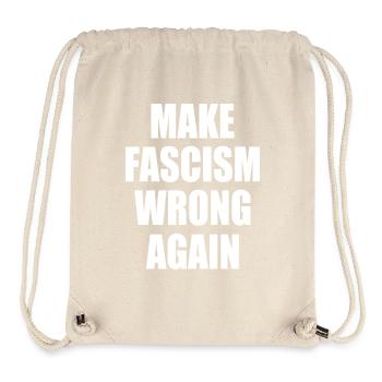 make fascism wrong again - Sac à cordon recyclé Stanley/Stella - blanc naturel - Devant