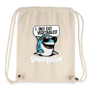 Funny Sarcastic Shark Pun Sharkasm - Stanley/Stella Recycled Gym Bag - natural - Front