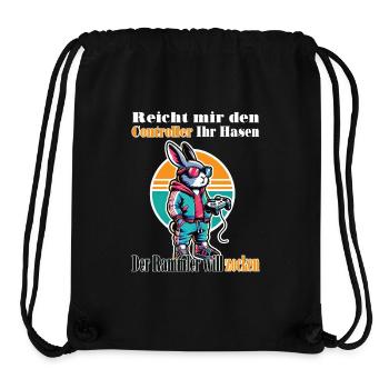 Reicht mit den Controller Hase zocken - Stanley/Stella recycelter Gym Bag - Schwarz - Vorne