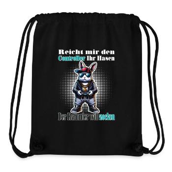 Reicht mit den Controller Hase zocken - Stanley/Stella recycelter Gym Bag - Schwarz - Vorne
