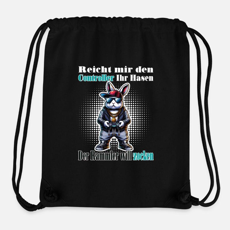 Reicht mit den Controller Hase zocken - Stanley/Stella recycelter Gym Bag - Schwarz