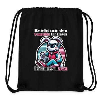 Reicht mit den Controller Hase zocken - Stanley/Stella recycelter Gym Bag - Schwarz - Vorne