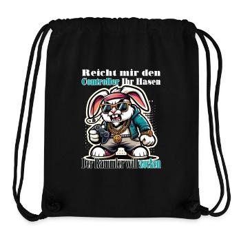 Reicht mit den Controller Hase zocken - Stanley/Stella recycelter Gym Bag - Schwarz - Vorne