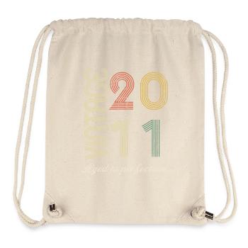 13 Jahre altes Geburtstagsgeschenk - 2011 - Stanley/Stella recycelter Gym Bag - Naturweiß - Vorne