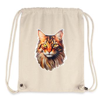 Maine Coon Katzenkopf - Stanley/Stella recycelter Gym Bag - Naturweiß - Vorne