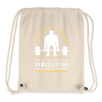 Powerlifting Squat Bench Deadlift Gym and Workout - Stanley/Stella Recycled Gym Bag - natural - Front