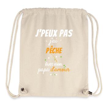 Pêche en Famille - Sac à cordon recyclé Stanley/Stella - blanc naturel - Devant