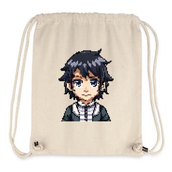 Anime Figure in 8-Bit - Stanley/Stella Recycled Gym Bag - natural - Front