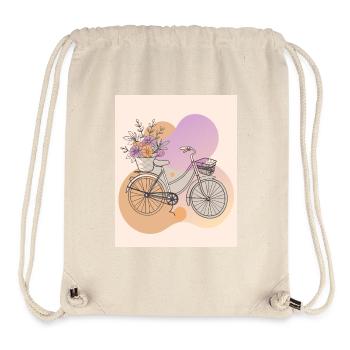 Vélo - Taches de couleur - Sac à cordon recyclé Stanley/Stella - blanc naturel - Devant