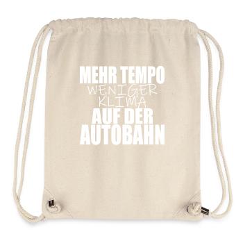 Tempolimit Autobahn Grüne Freiheit Verbot Diesel - Stanley/Stella recycelter Gym Bag - Naturweiß - Vorne