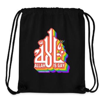 Allah Is Gay - Stanley/Stella Recycled Gym Bag - black - Front