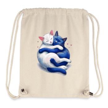 Les chats se câlinent les uns les autres - Sac à cordon recyclé Stanley/Stella - blanc naturel - Devant
