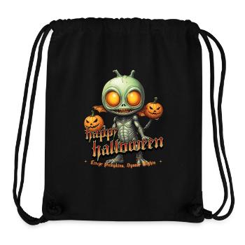 Alien with pumpkin heads Halloween - Stanley/Stella Recycled Gym Bag - black - Front
