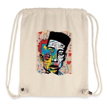 "Colorful Urban Face – Modern Pop Art" - Stanley/Stella Recycled Gym Bag - natural - Front
