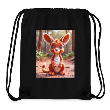 süßes australisches Tier Down Underred Känguru - Stanley/Stella recycelter Gym Bag - Schwarz - Vorne