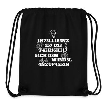 Intelligenz - Stanley/Stella recycelter Gym Bag - Schwarz - Vorne