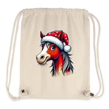 Christmas Horse Pony for Christmas - Stanley/Stella Recycled Gym Bag - natural - Front