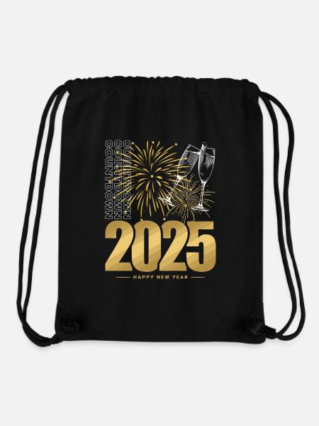 Neujahr 2025 - Stanley/Stella recycelter Gym Bag - Schwarz