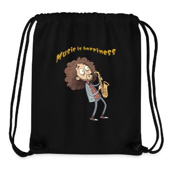 Dessin animé drôle - Sac à cordon recyclé Stanley/Stella - noir - Devant