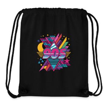 Retro Party 80s 70s 90s Music Festival Gift - Stanley/Stella Recycled Gym Bag - black - Front