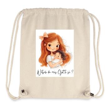 Allez-vous être parrain ? – Design de bébé mignon - Sac à cordon recyclé Stanley/Stella - blanc naturel - Devant