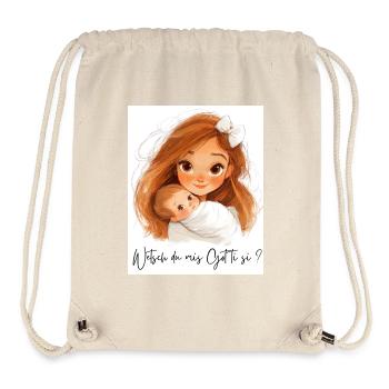 Allez-vous être parrain ? – Design de bébé mignon - Sac à cordon recyclé Stanley/Stella - blanc naturel - Devant