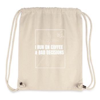 I Run on Coffee & Bad Decisions - Stanley/Stella Recycled Gym Bag - natural - Front