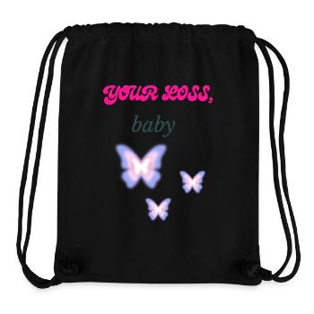 Your Loss Baby Shirt – Glow Up Aesthetic soft girl - Stanley/Stella Recycled Gym Bag - black - Front