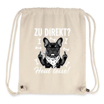 Coole Französische Bulldogge - Stanley/Stella recycelter Gym Bag - Naturweiß - Vorne
