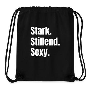 Stillen mit Stil: Stark. Stillend. Sexy. - Stanley/Stella recycelter Gym Bag - Schwarz - Vorne