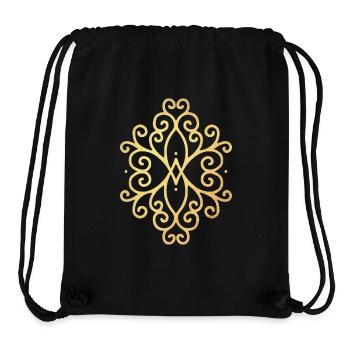 Gold Ornament spirituell Indien Deko om Namaste - Stanley/Stella recycelter Gym Bag - Schwarz - Vorne