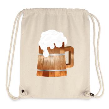 Rustic beer mug in wood look with foam - Stanley/Stella Recycled Gym Bag - natural - Front