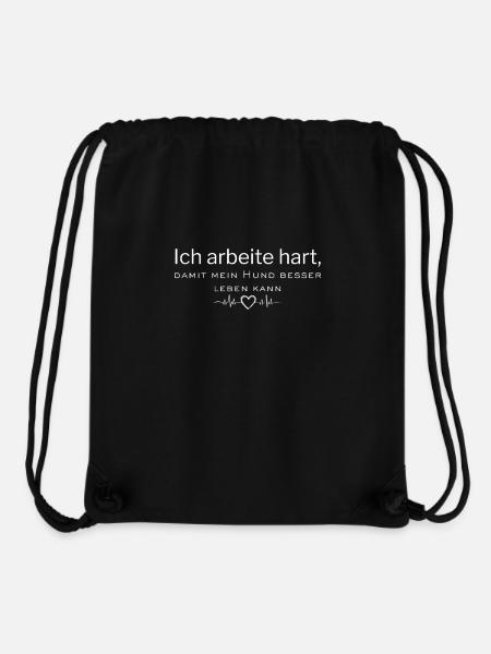 I work hard so that my dog can live better - Stanley/Stella Recycled Gym Bag - black