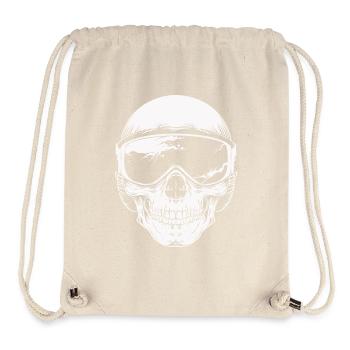 skull biker brille - Stanley/Stella recycelter Gym Bag - Naturweiß - Vorne