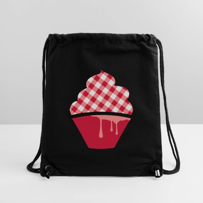 Stylized cupcake with check topping Stanley/Stella Recycled Gym Bag