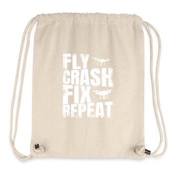 Fly_Crash_Fix_Repeat - Stanley/Stella recycelter Gym Bag - Naturweiß - Vorne