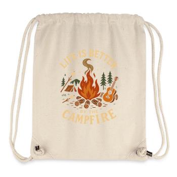 Life is better by the Campfire - Stanley/Stella Recycled Gym Bag - natural - Front