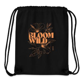 Bloom Wild Blumenmuster - Stanley/Stella recycelter Gym Bag - Schwarz - Vorne